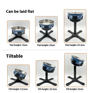 Enhance Your Pet's Dining Experience with Our Adjustable Height Anti Tumble Pet Bowl Stand Bracket