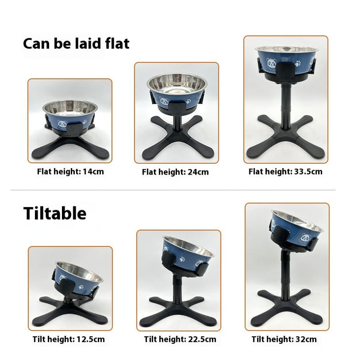 Enhance Your Pet's Dining Experience with Our Adjustable Height Anti Tumble Pet Bowl Stand Bracket