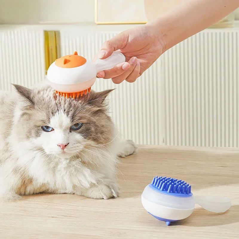 Automatic Soft Gel Dual Purpose Pet Bath Massage Brush