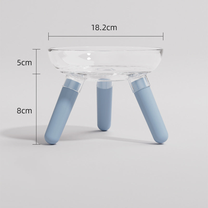 Transparent Glass Anti Knock Pet Feeding And Water Bowl
