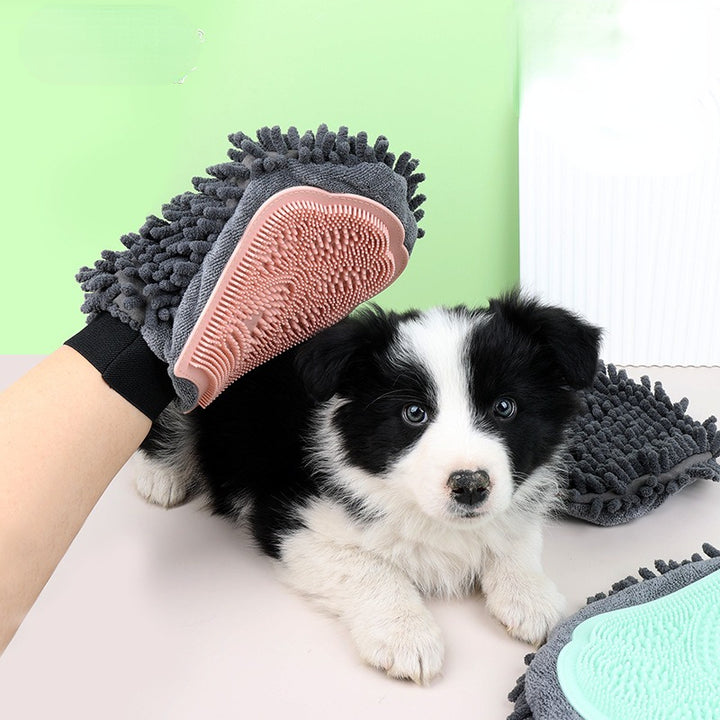 2 In 1 Grooming Massage Bath Cleaning Pet Brush Glove