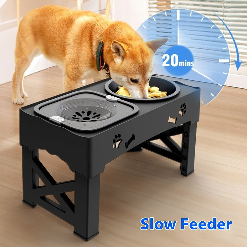 Stainless Steel Double Bowl Elevated Pet Feeder Stand