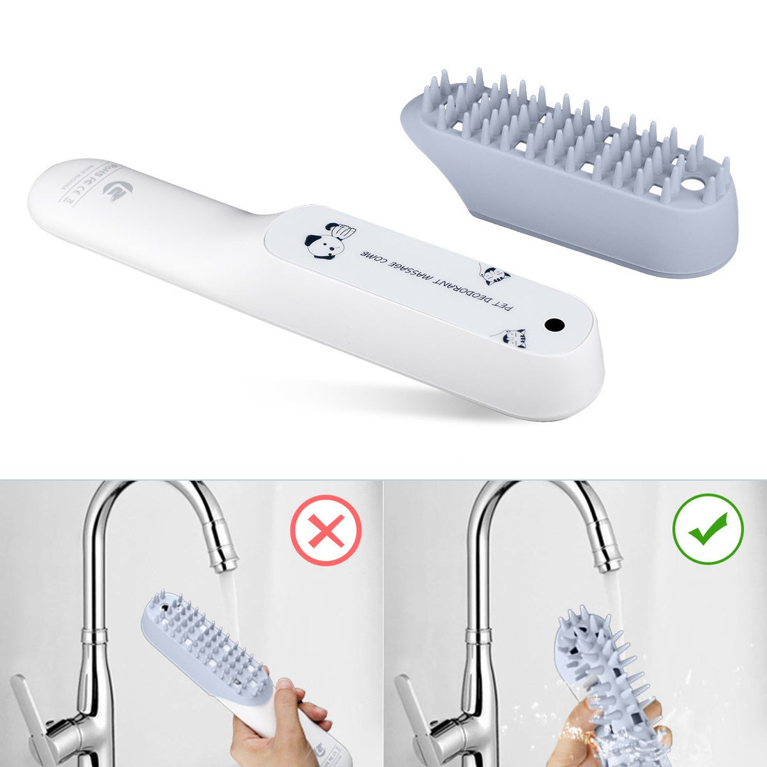 Silicone Massage Sterilization Grooming Fur Removal Pet Brush