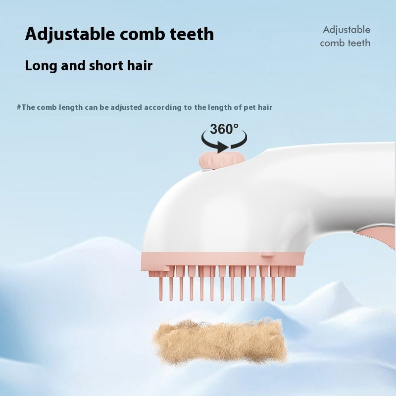 3 In 1 Steam Grooming Hair Removal Adjustable Pet Comb