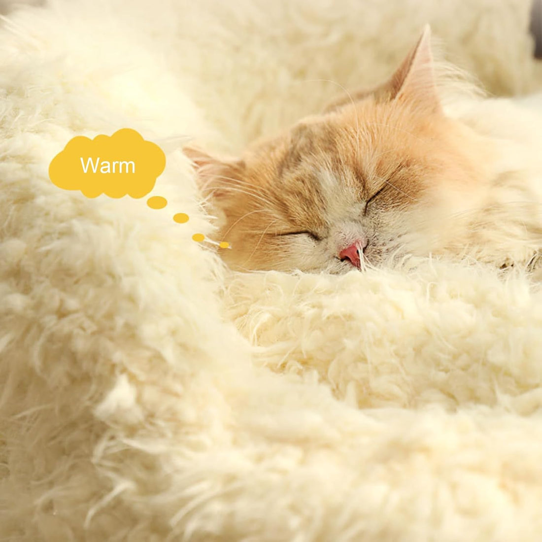Alpaca Style Calming Pet Bed With Plush Pad And Raised Edges