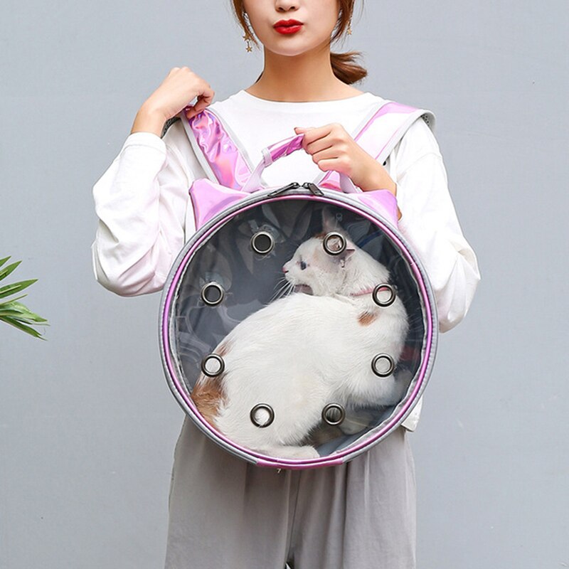 Transparent Breathable Portable Pet Backpack For Outdoor Travel