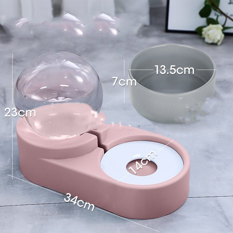 Automatic Bubble Ball Pet Food And Water Fountain Feeder