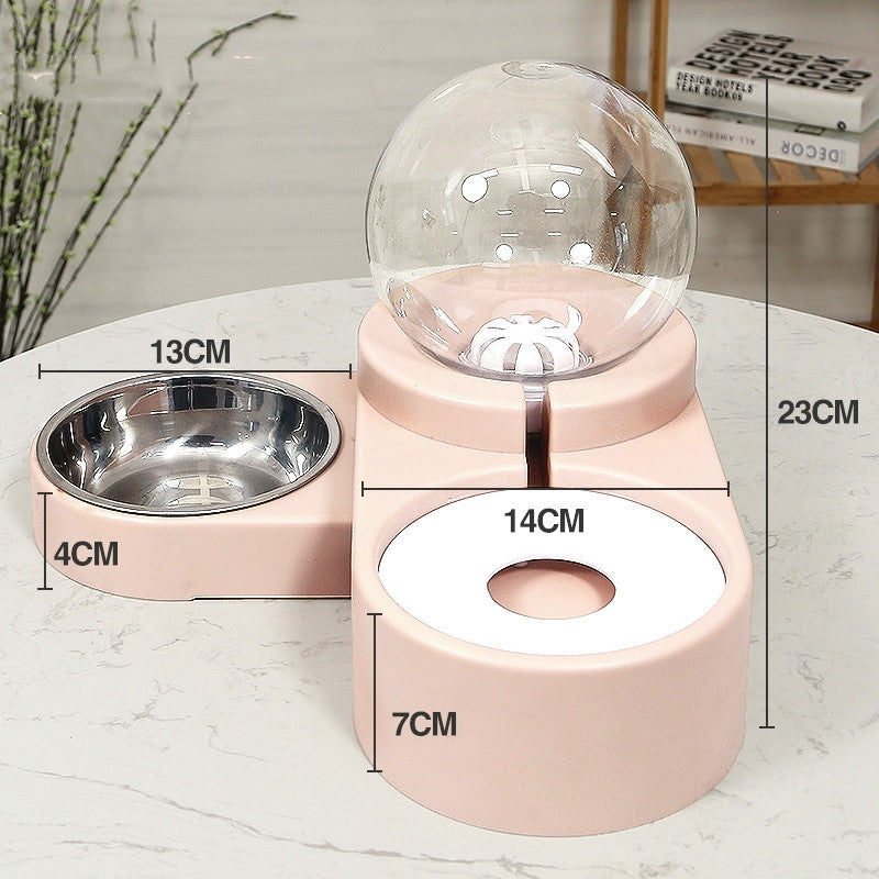 Automatic Bubble Ball Pet Food And Water Fountain Feeder