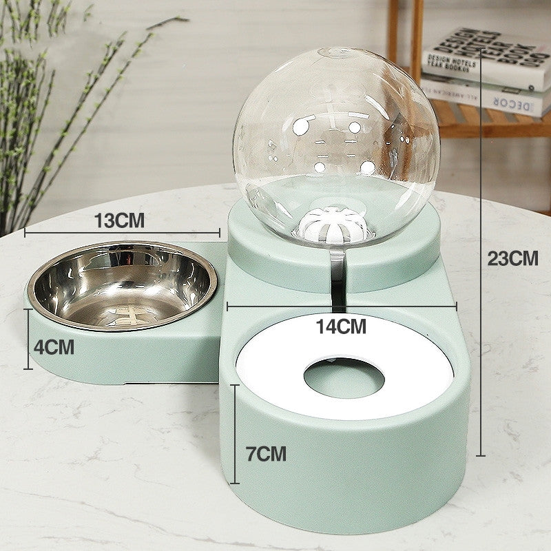 Automatic Bubble Ball Pet Food And Water Fountain Feeder