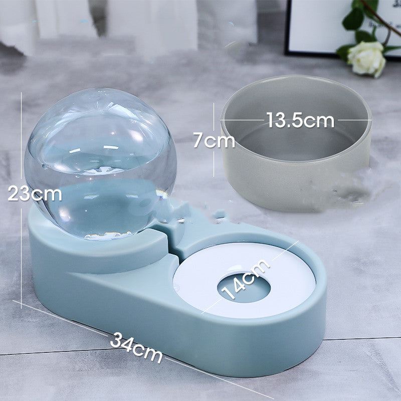 Automatic Bubble Ball Pet Food And Water Fountain Feeder