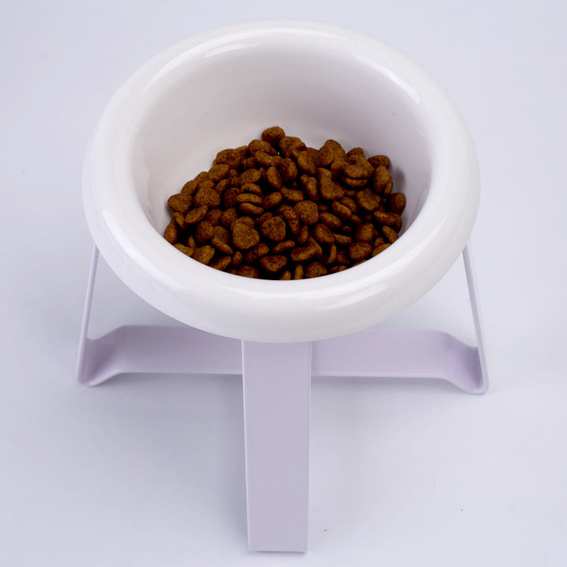 Anti Slip Iron Stand Dual Pet Food And Water Bowl