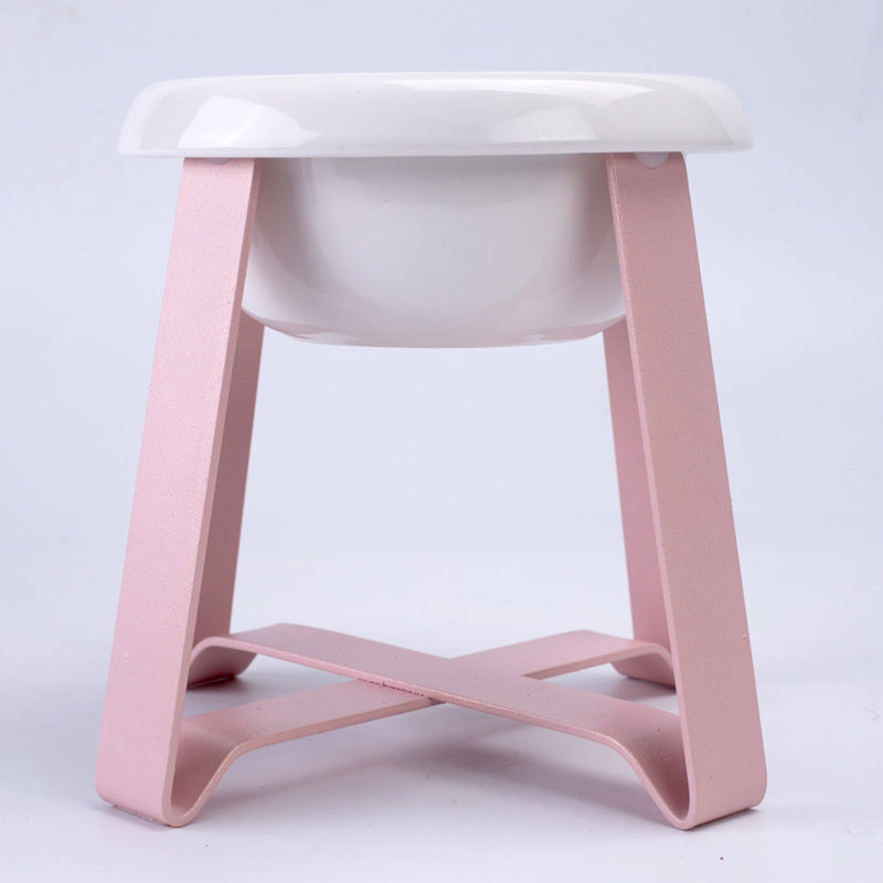 Anti Slip Iron Stand Dual Pet Food And Water Bowl