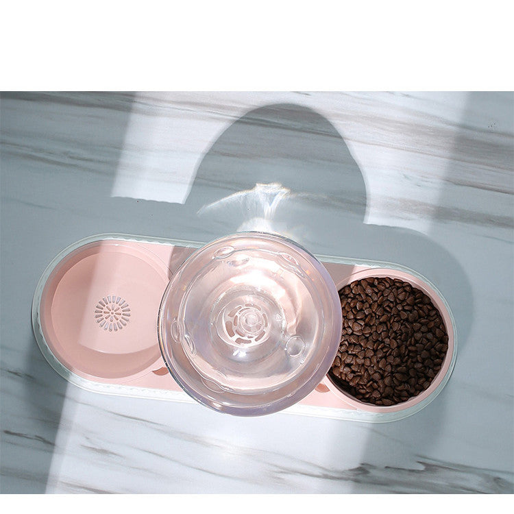 Automatic Plastic Pet Food And Water Dispenser Bowl