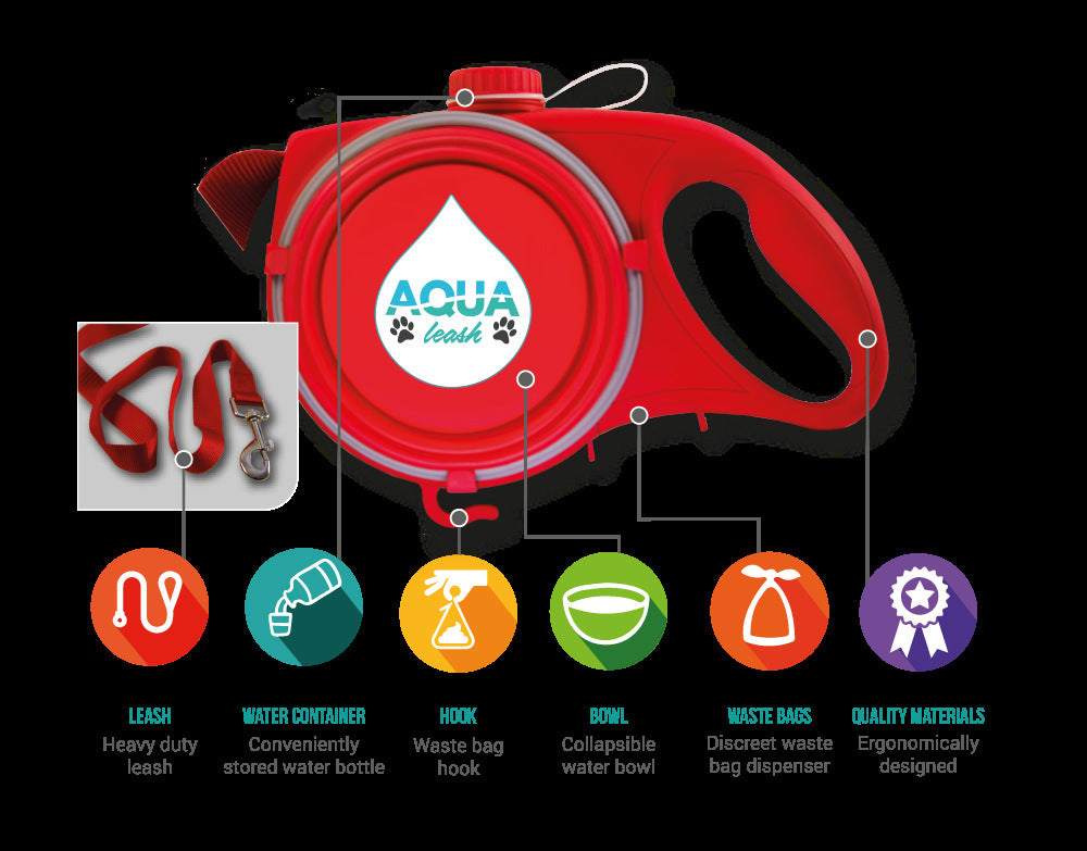 Pet Supplies Portable Water Bottle Holder Multifunctional Pet Leash