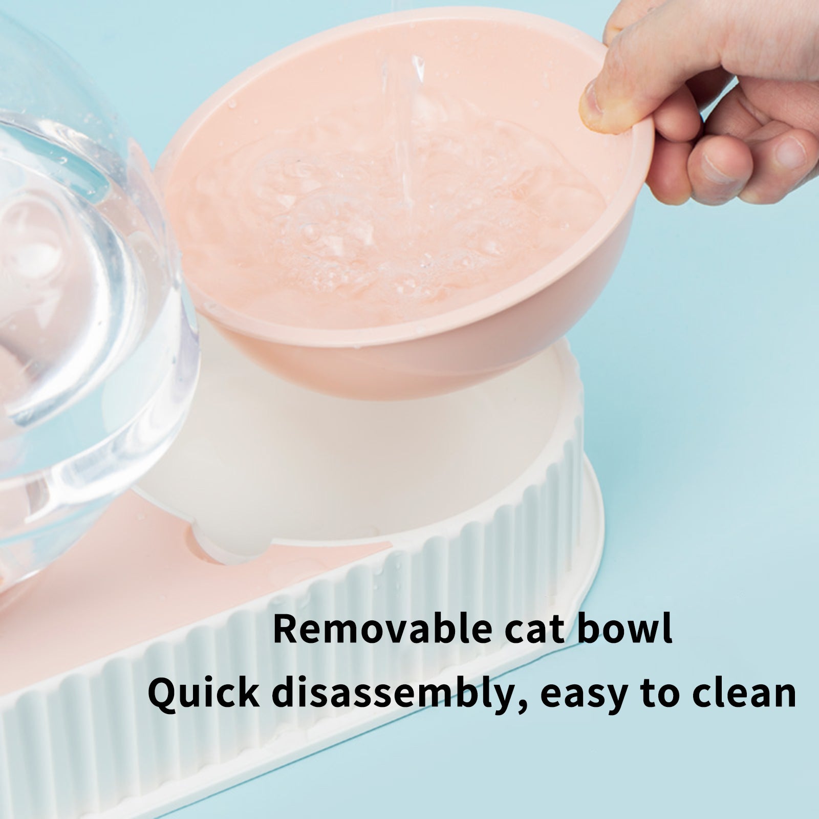 Automatic Plastic Pet Food And Water Dispenser Bowl