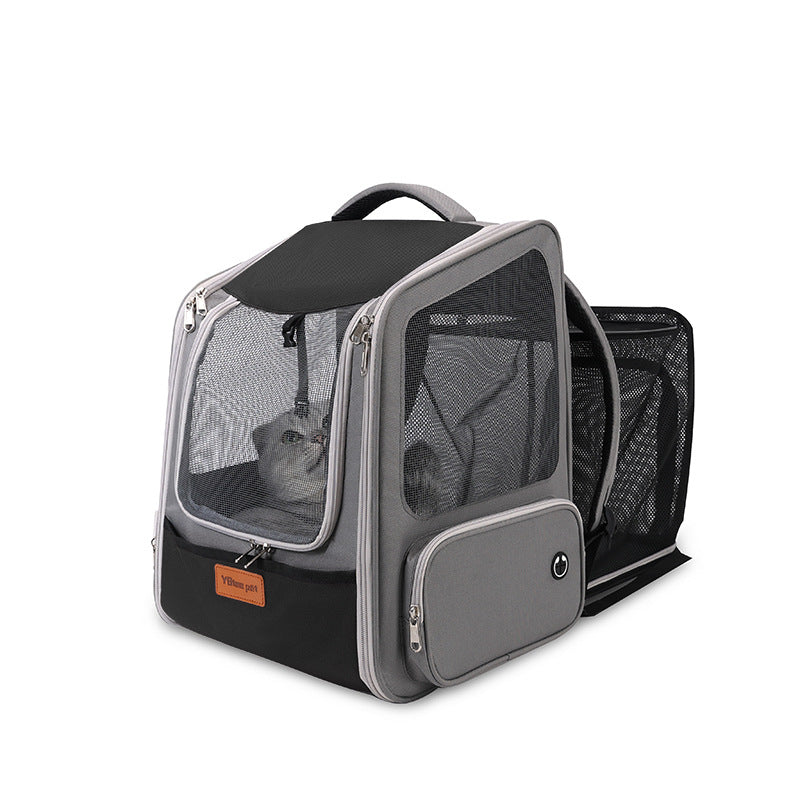 Expandable Large Capacity Portable Pet Backpack Diaper Travel Bag