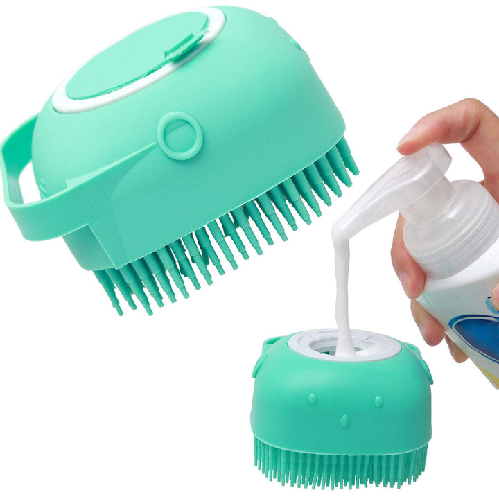 Soft Silicone Bath Massage Grooming Shower Brush Pet Scrubber