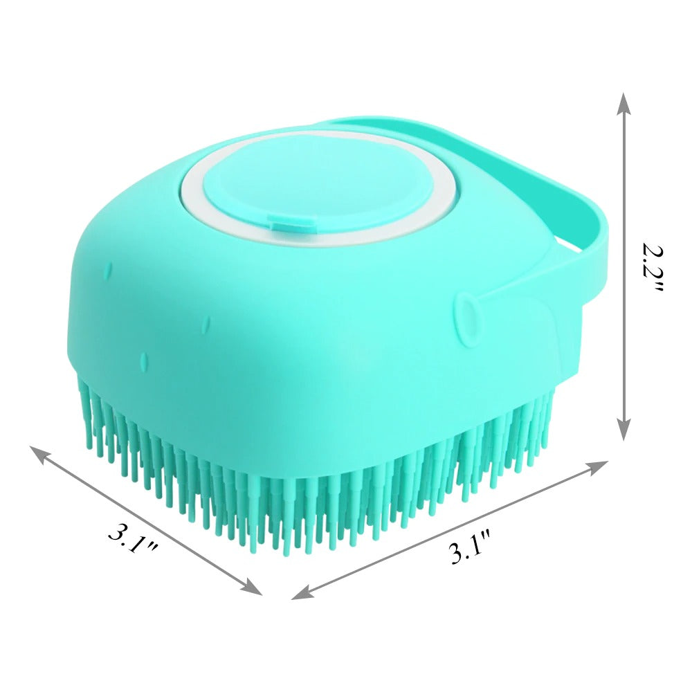 Soft Silicone Bath Massage Grooming Shower Brush Pet Scrubber