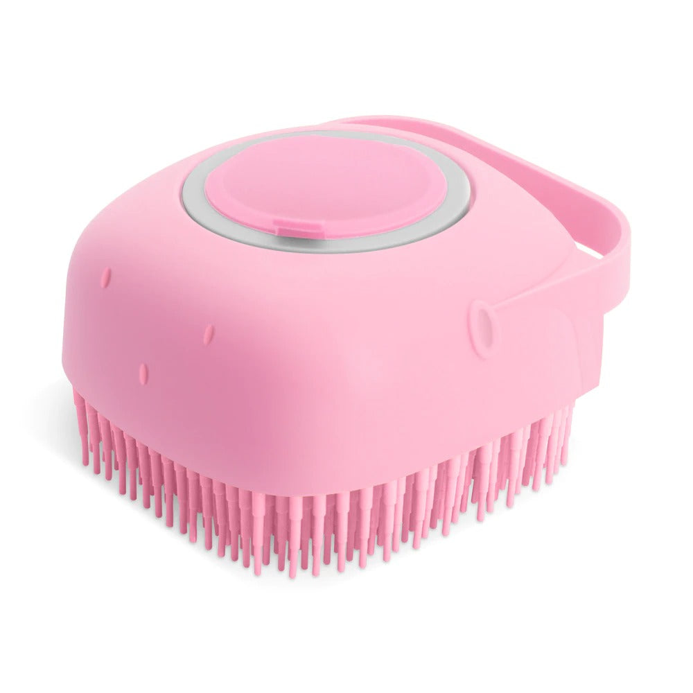 Soft Silicone Bath Massage Grooming Shower Brush Pet Scrubber