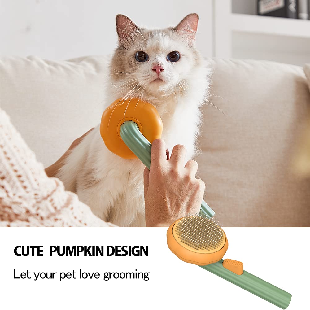 Self Cleaning Slicker Pet Grooming Brush For Hair Removal