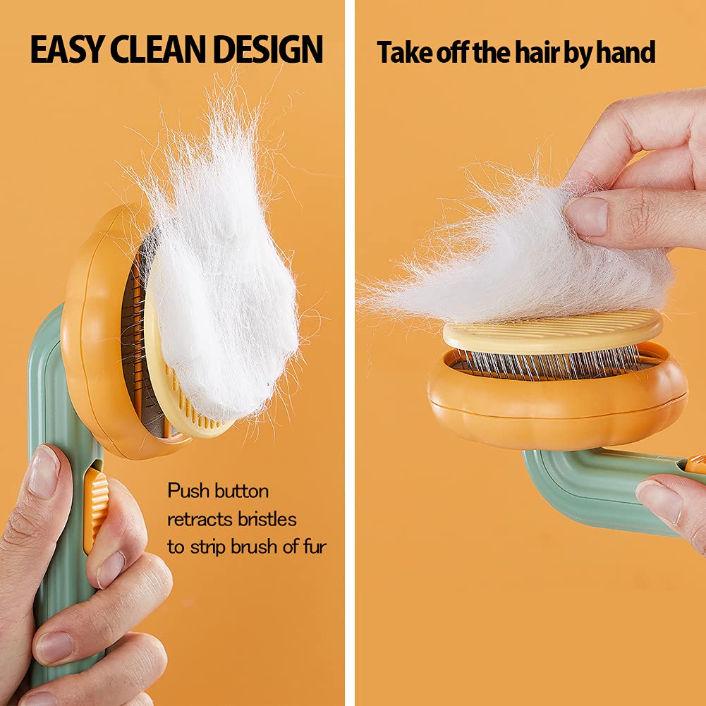 Self Cleaning Slicker Pet Grooming Brush For Hair Removal