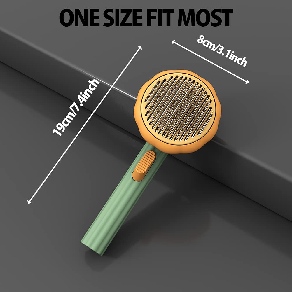 Self Cleaning Slicker Pet Grooming Brush For Hair Removal