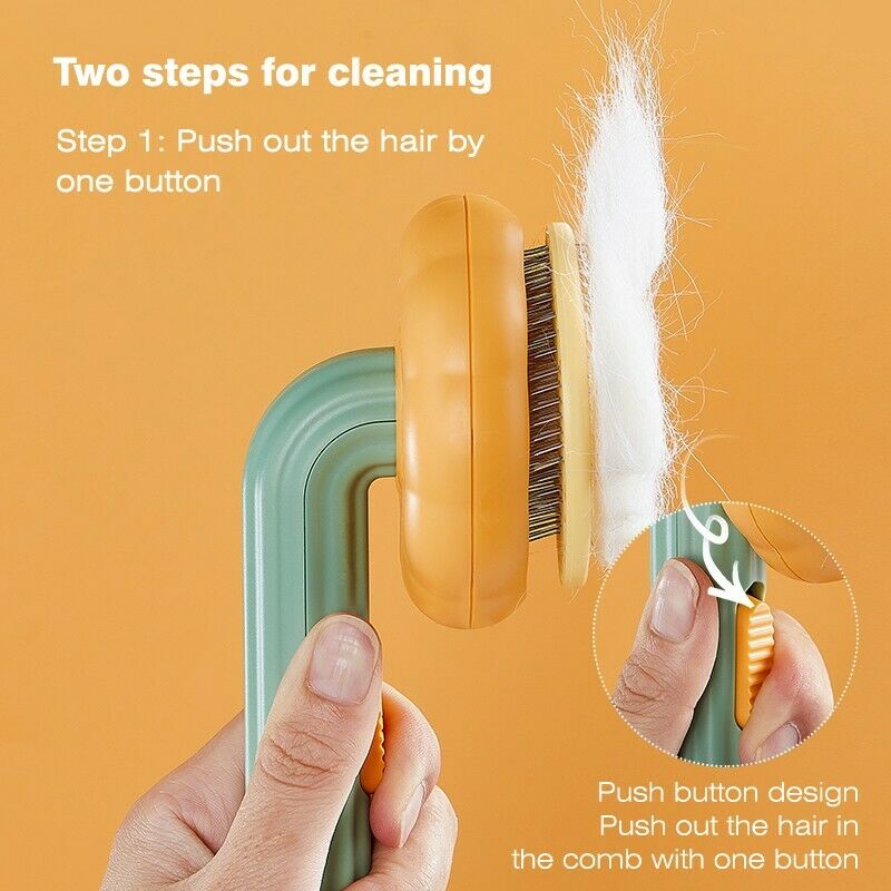 Self Cleaning Slicker Pet Grooming Brush For Hair Removal