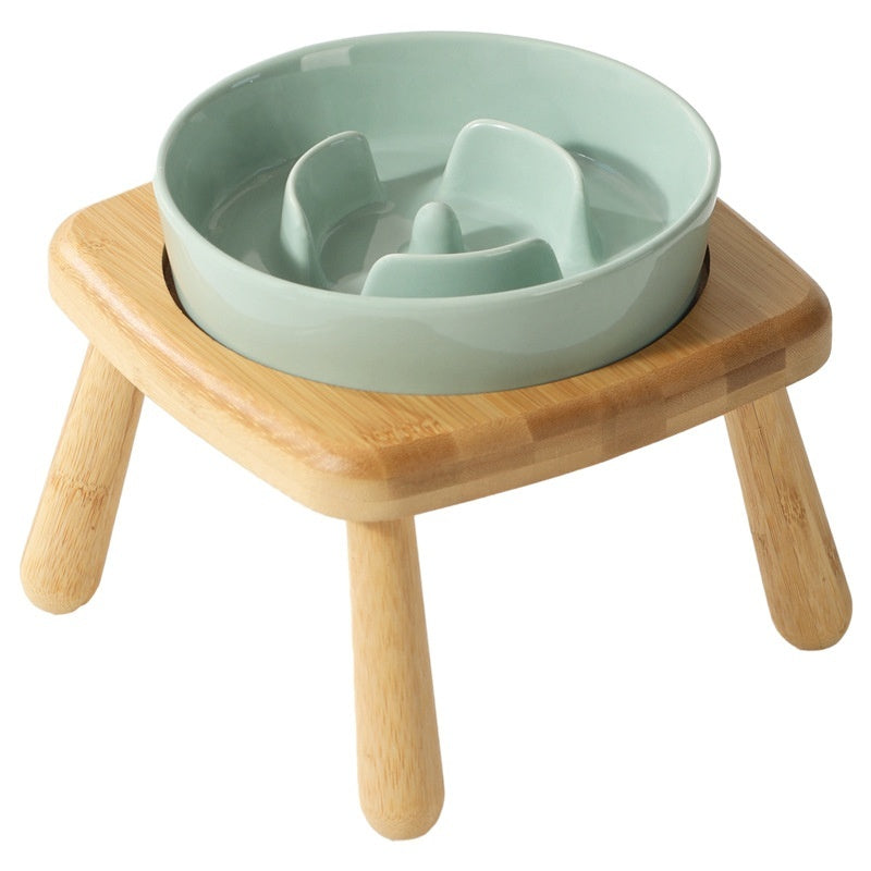 Ceramic Pet Slow Feeding Anti Choking Tip Proof Feeder Bowl