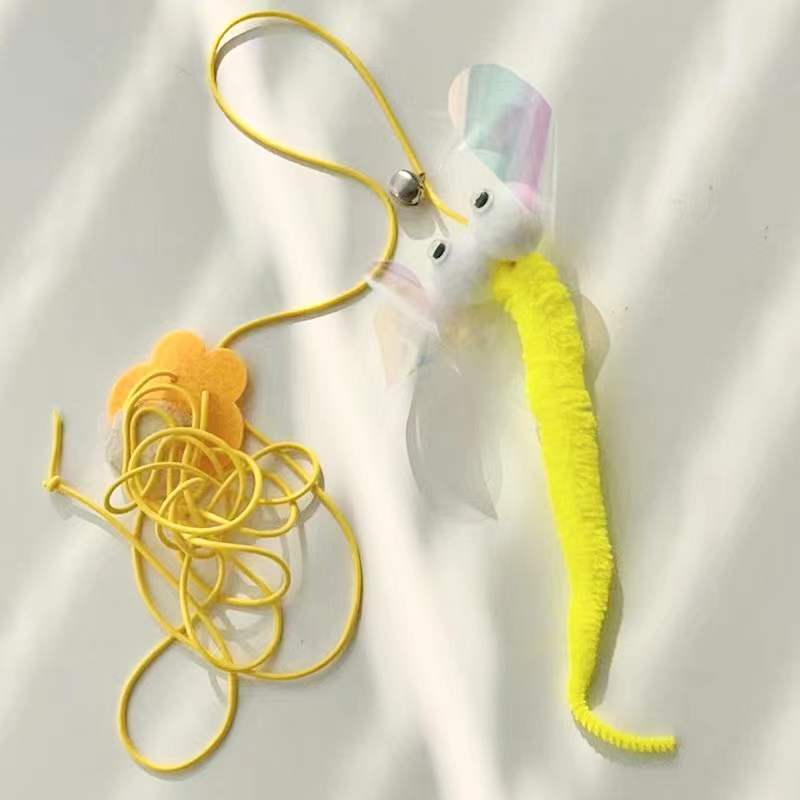 Interactive Hanging Rope Mouse Telescopic Funny Self Play Pet Toy Supplies