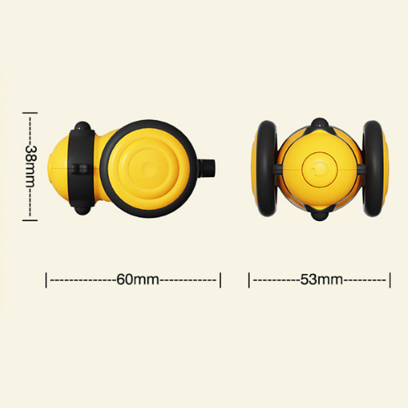 Electric Cute Bee Running Interactive Random Moving Feather Teaser Pet Toy