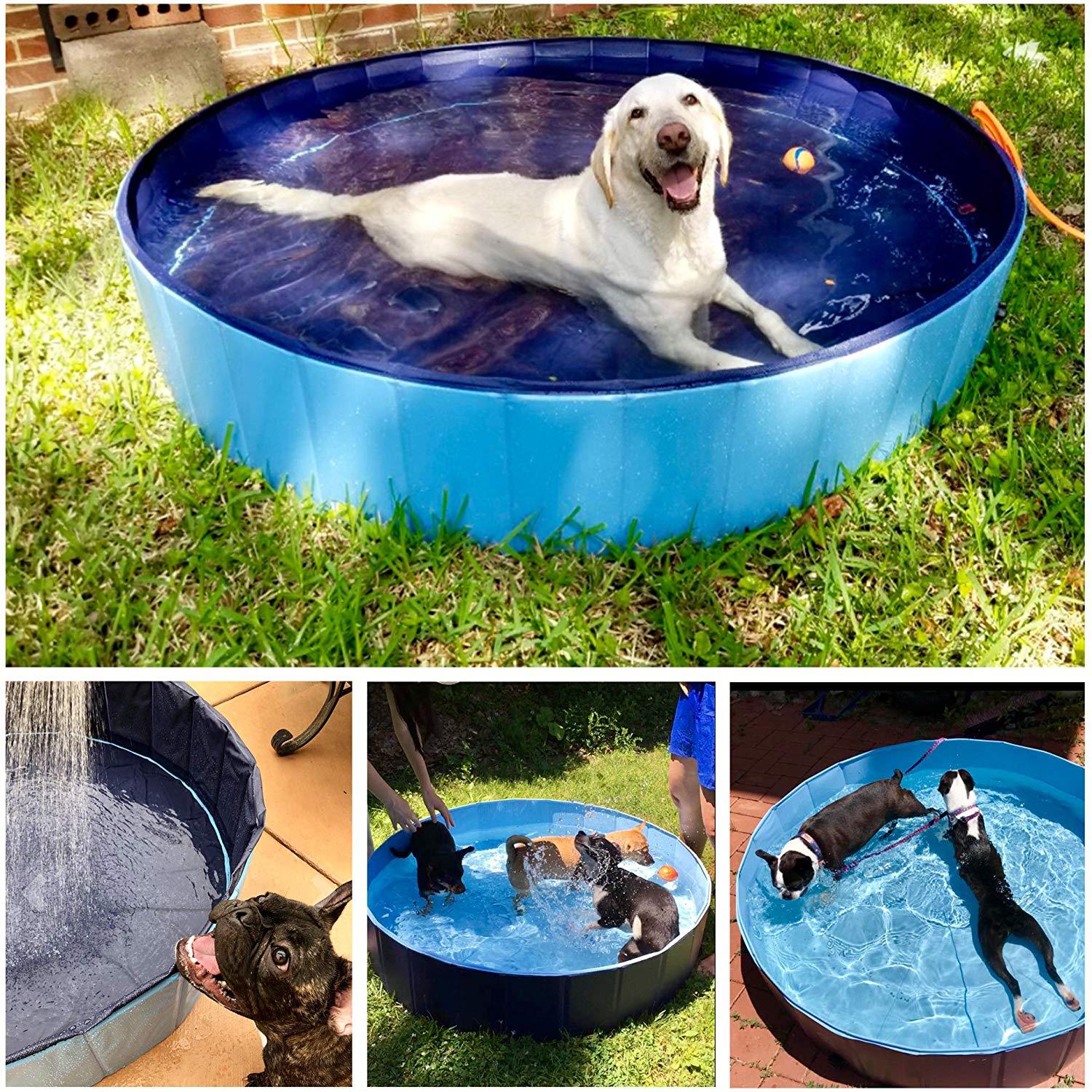 Foldable Collapsible Outdoor Indoor Pet Bath Swimming Pool Tub