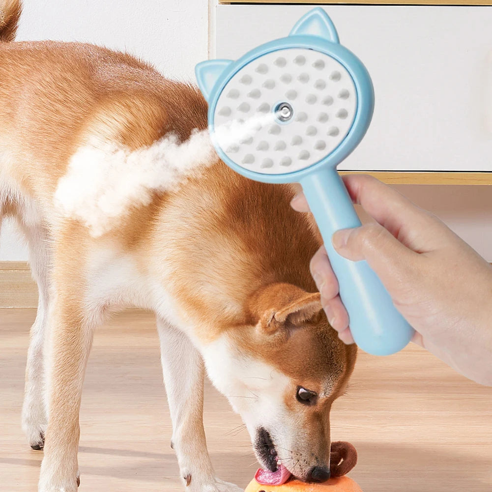 Rechargeable Mist Self Cleaning Slicker Grooming Pet Brush
