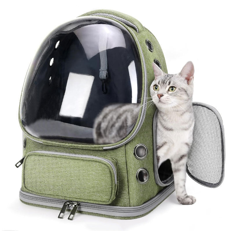 Portable Transparent Pet Backpack Space Capsule Travel Carrier Bag