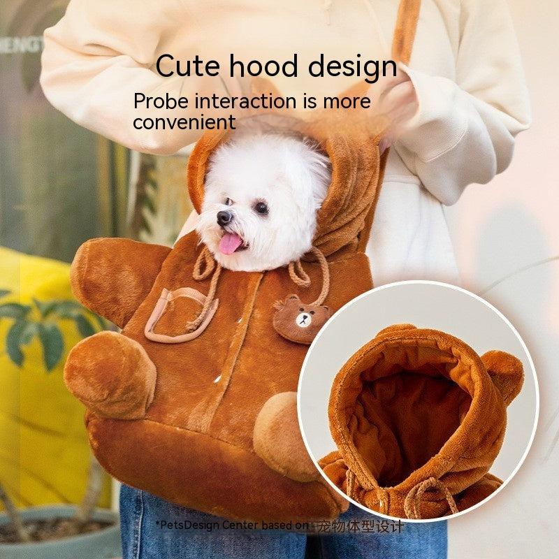 Animal Shape Pet Diaper Backpack Portable Off Shoulder Travel Bag