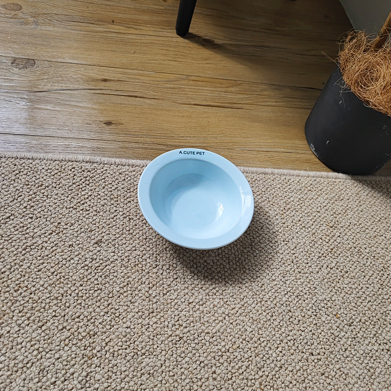 Anti Tumble High Leg Ceramic Pet Food And Water Double Bowl Holder
