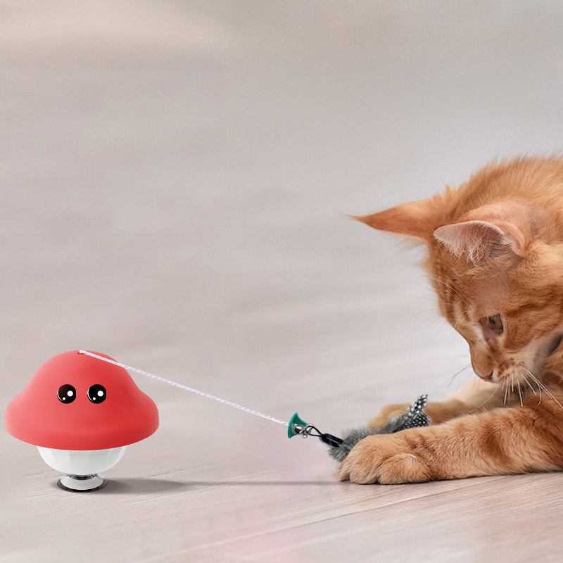 Suction Cup Cat Wand Retractable Interactive Pet Teaser Indoor Exercise Toy