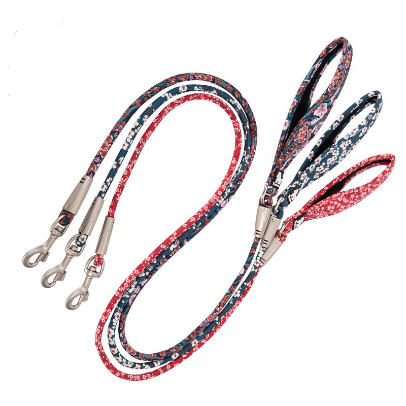 Outdoor Pet Floral Round Handheld Rope Leash