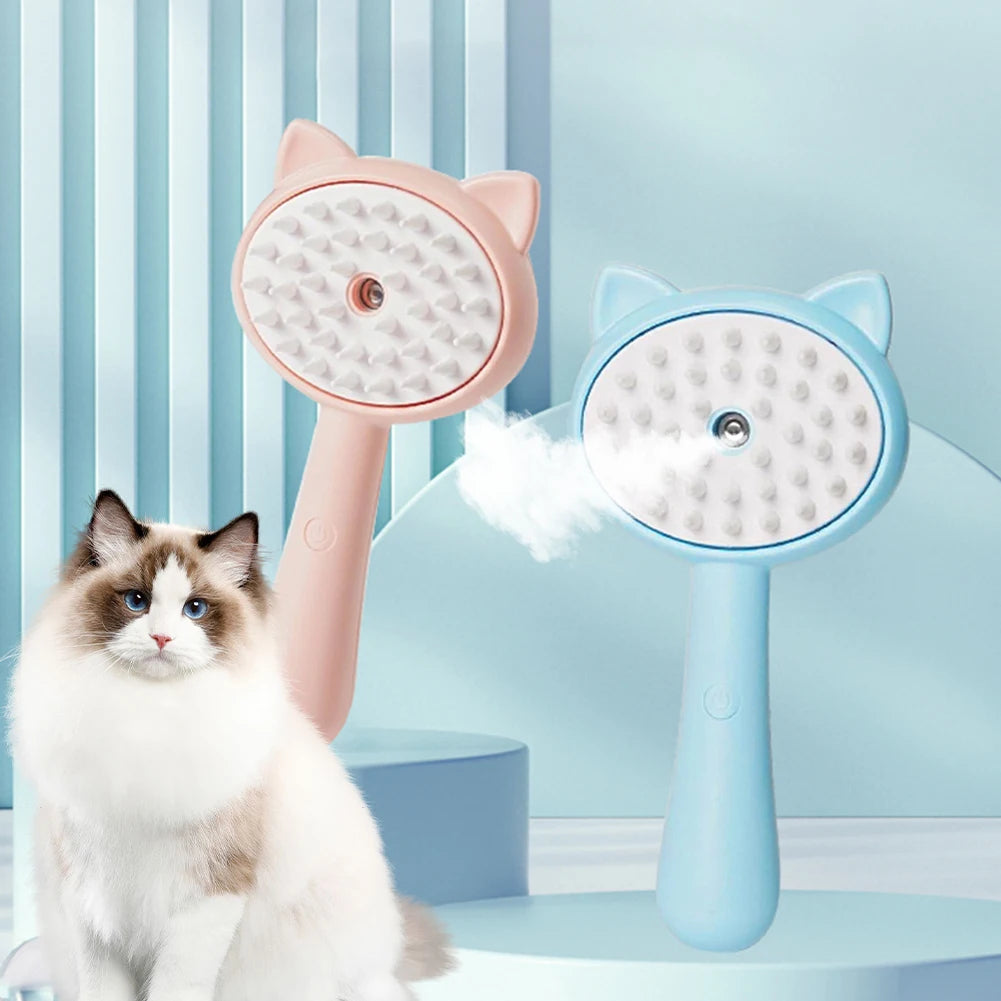 Rechargeable Mist Self Cleaning Slicker Grooming Pet Brush