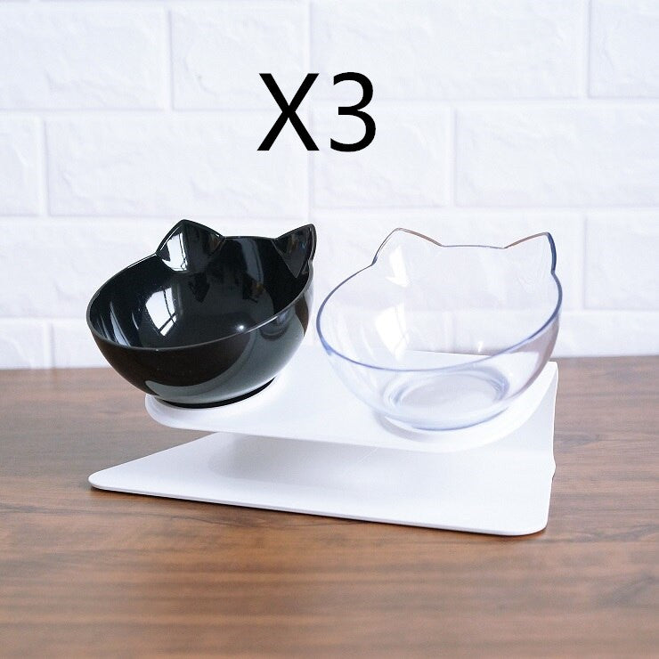Non Slip Raised Stand Double Pet Food And Water Bowl