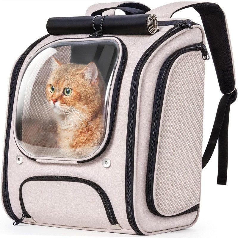 Portable Fashion Pet Backpack Aviation Style Travel Carrier