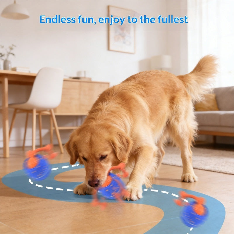 Electric Smart Rolling Sound Playing Spinning Pet Toy Ball