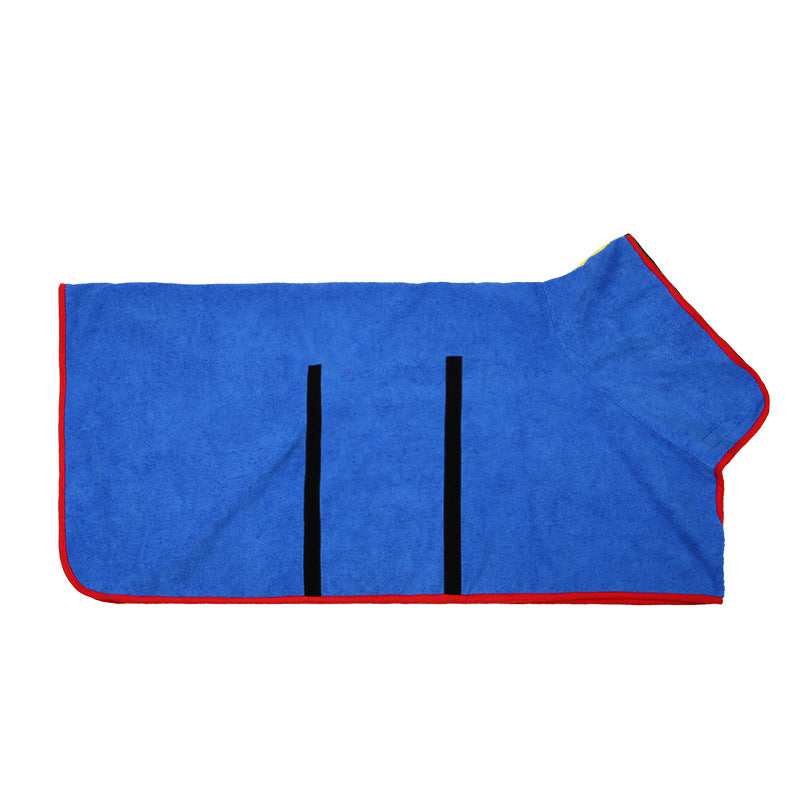 Absorbent Bath Robe Neck Tucked Waist Pet Shirt Clothing