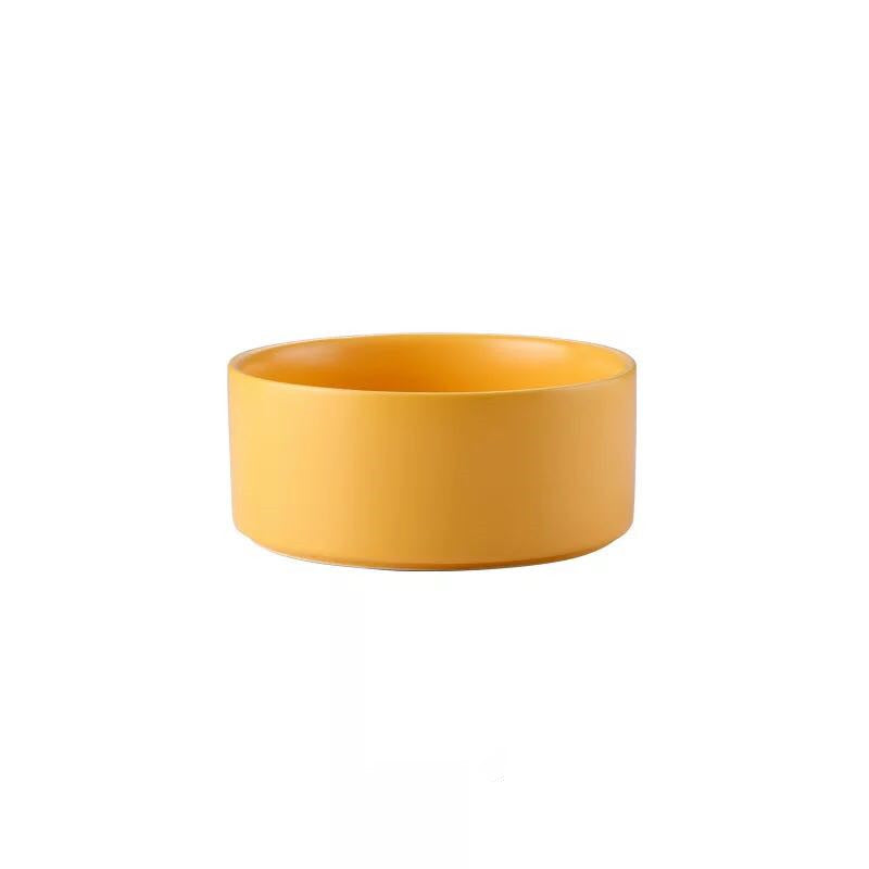 Metal Frame Ceramic Pet Feeding Bowl