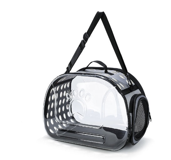 Portable Full Transparent Pet Backpack Travel School Style Bag