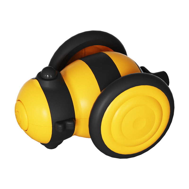 Electric Cute Bee Running Interactive Random Moving Feather Teaser Pet Toy