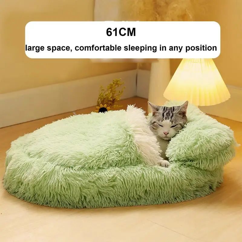 Fluffy Anti Slip Winter Pet Sleeping Nest Cave Bed