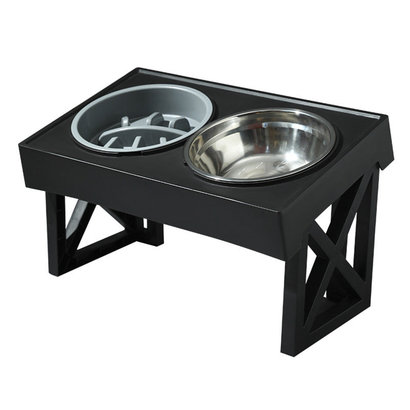 Adjustable Elevated Stainless Steel Anti Choke Pet Slow Feeding Bowl