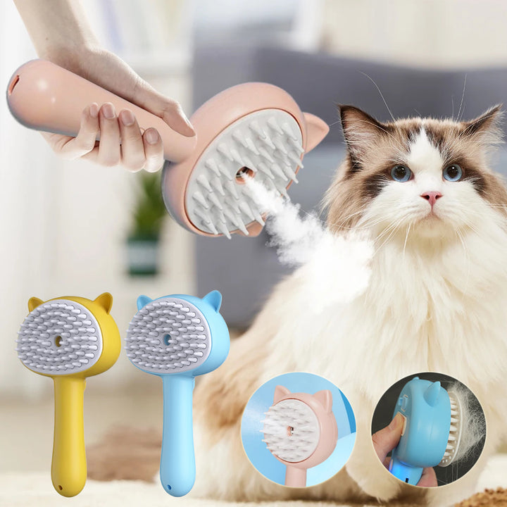 Rechargeable Mist Self Cleaning Slicker Grooming Pet Brush
