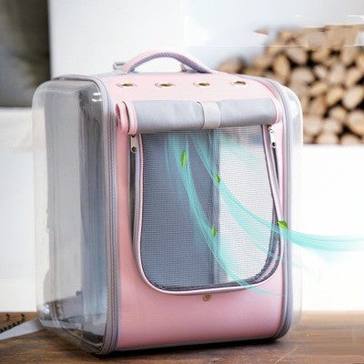 Portable Pet Backpack Go Out Travel Breathable Carry Bag