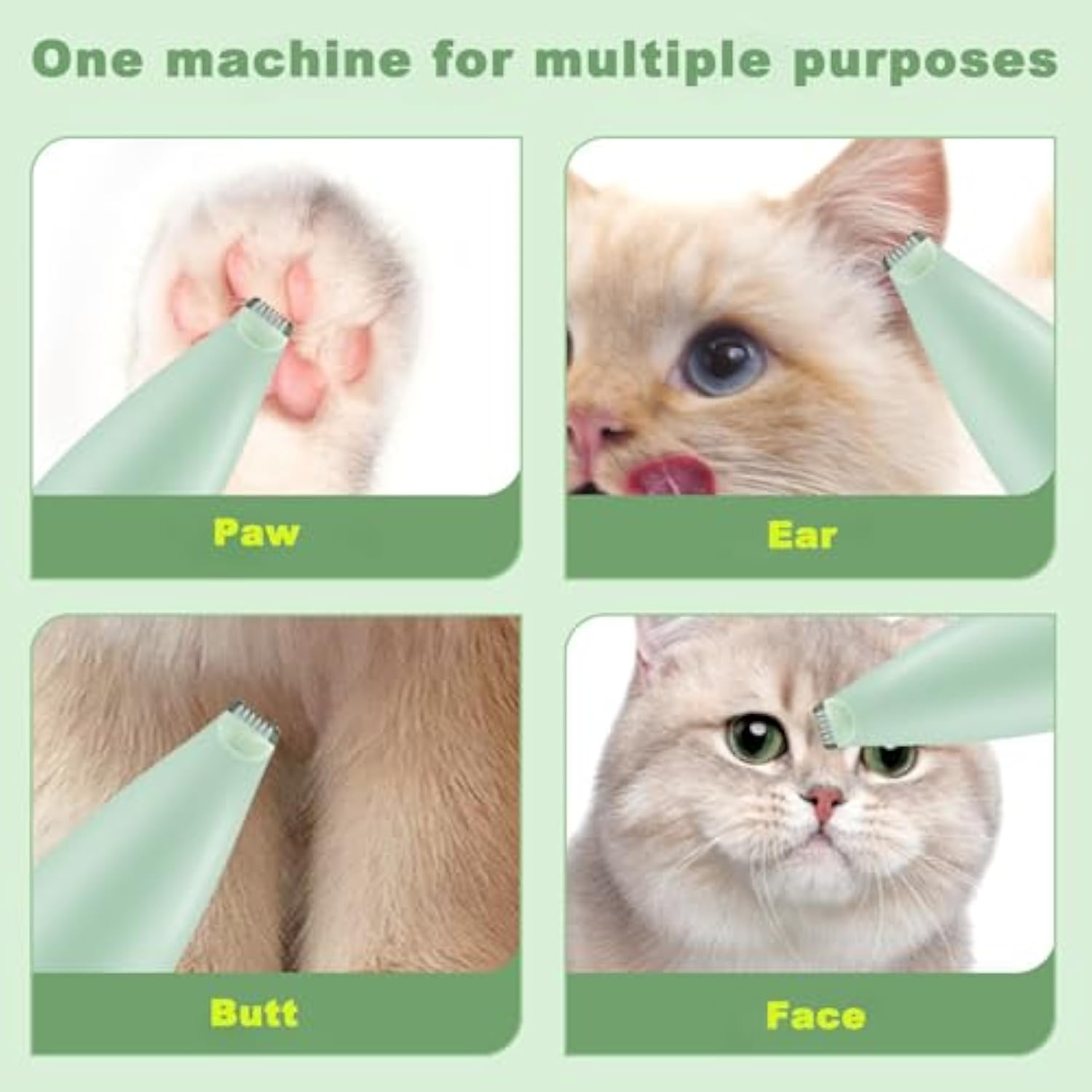 Rechargeable Ergonomic Paw Hair Grooming Trimmer Tool